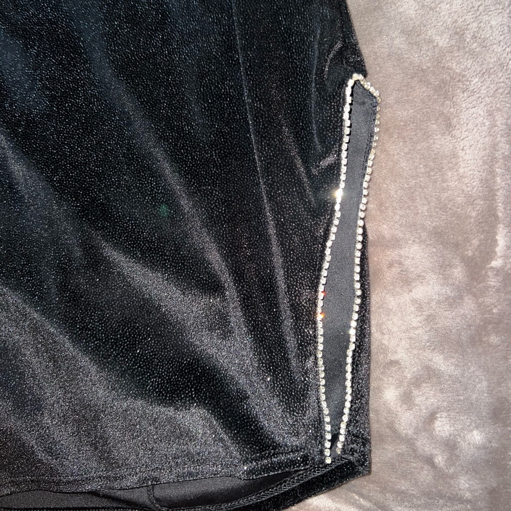 Lucy in the Sky Velvet Sparkle Mini Dress - Picture 3 of 10